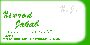 nimrod jakab business card